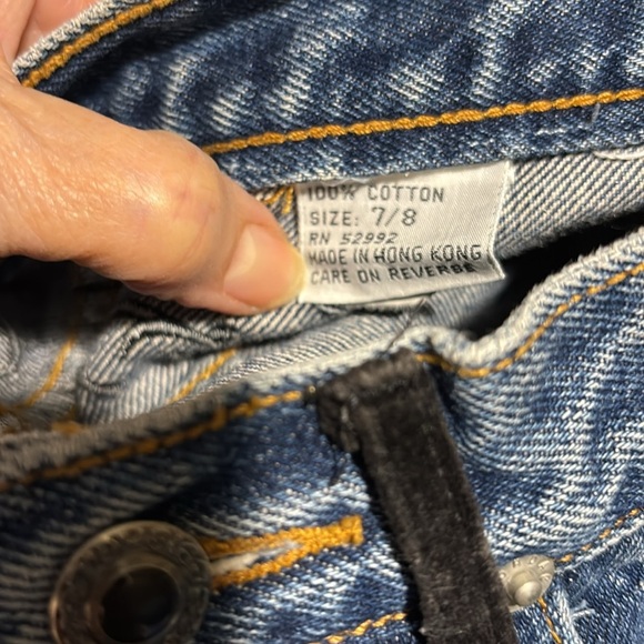 Vintage 80's Jordache Embellished Denim Jean Sz Jr 7/8 Dark Wash High Waisted - Picture 7 of 9